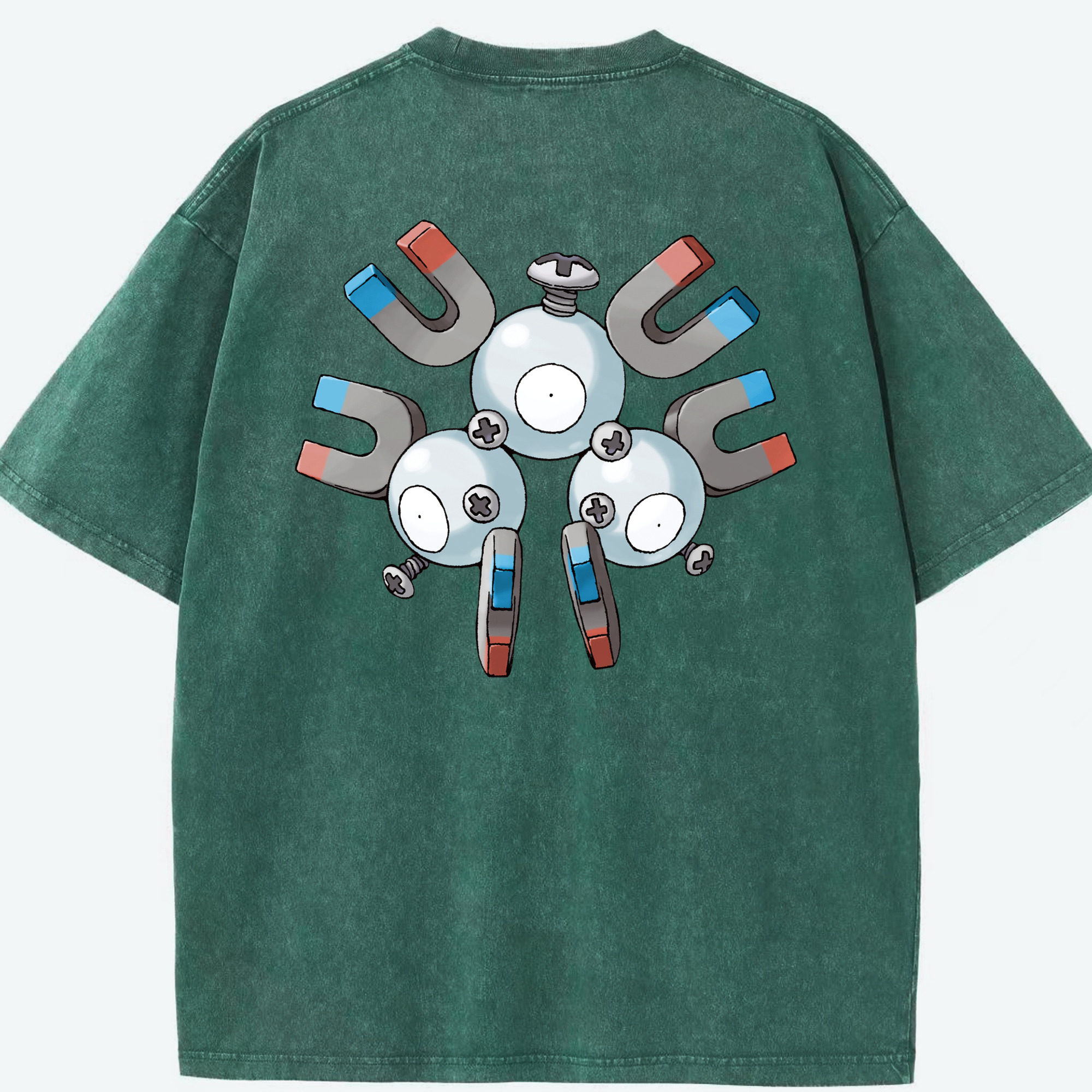 （画像用） ポケットモンスター Pokémon 綿100% ヴィンテージ風 半袖Tシャツ（背面プリント）